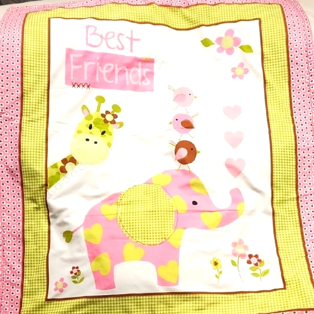 BABY HANDMADE NEW ADORABLE ELEPHANT FRIENDS COMFORTER